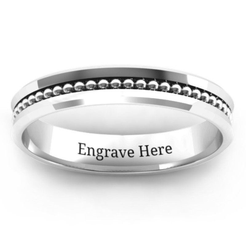 Forge Beaded Groove Bevelled Women's Ring product image