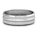 Forge Bevelled and Banded Men's Ring Forge bevelled and banded men's ring