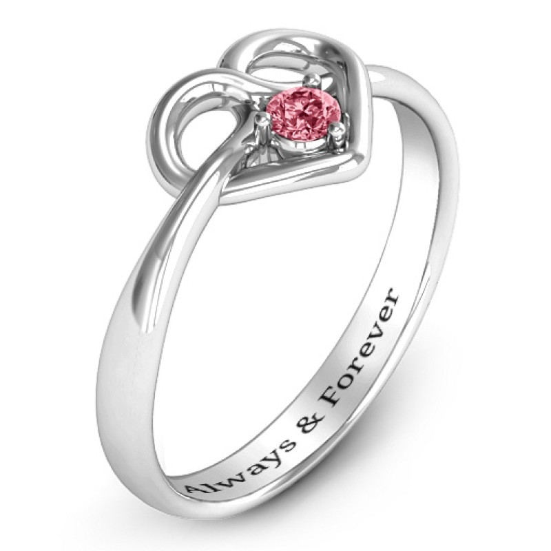 Forget Me Knot Heart Infinity Ring product image