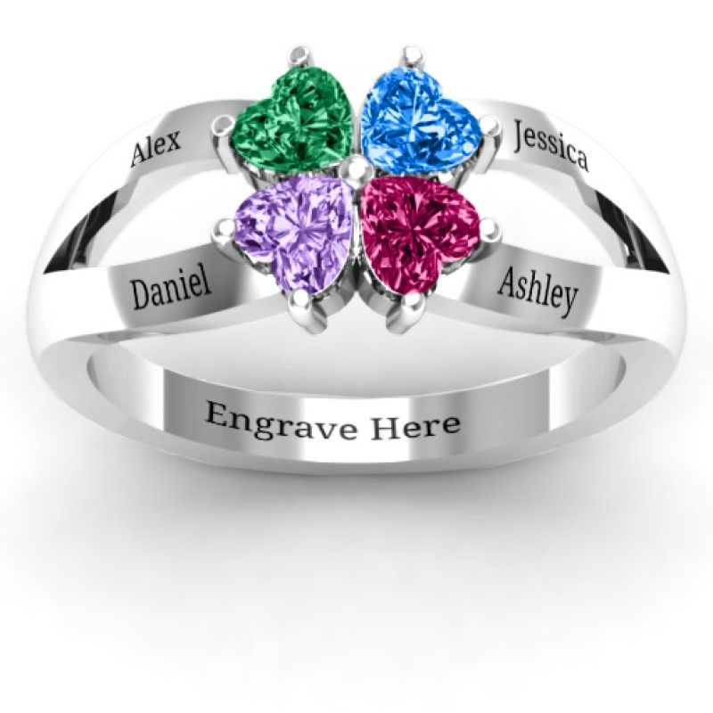 Four Clover Hearts Ring Four Clover Hearts Ring product image