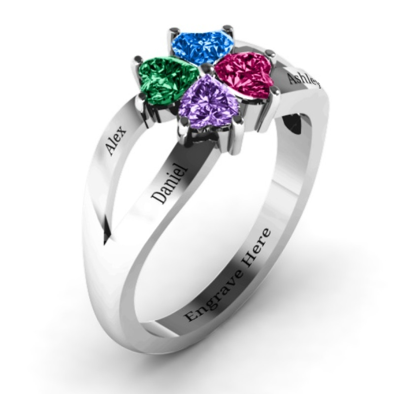 Four Clover Hearts Ring Four Clover Hearts Ring product image