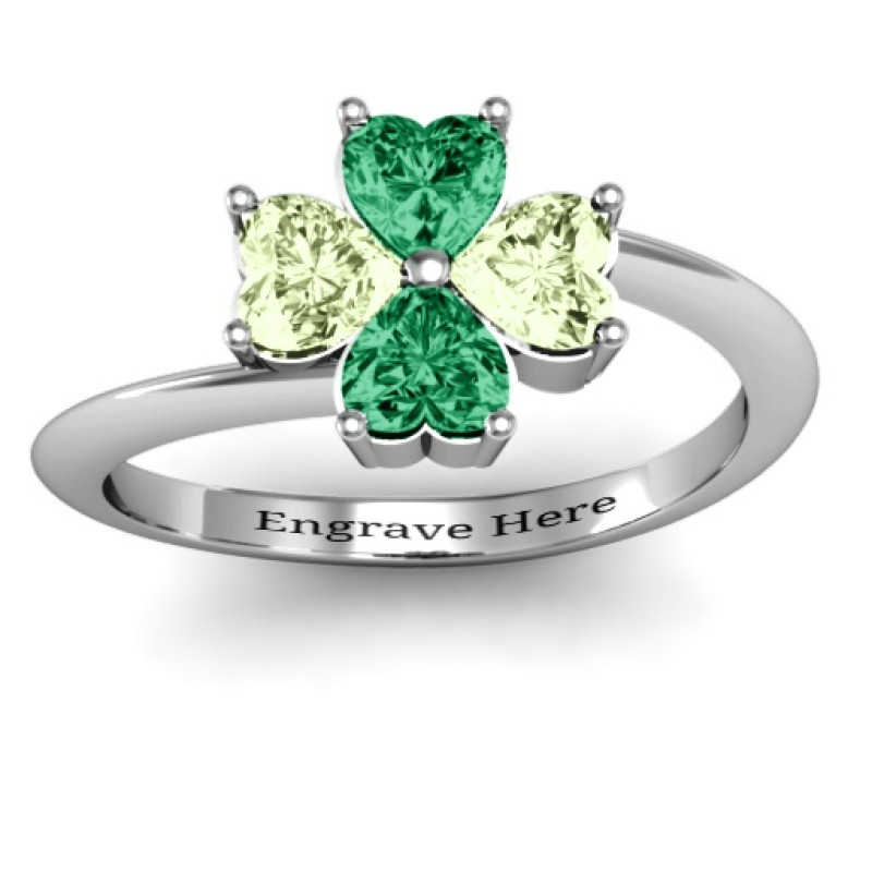 Four Heart Clover Ring Four Heart Clover Ring product view