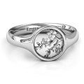 Full Circle Cherry Blossom Ring Full Circle Cherry Blossom Ring with open circle and cherry blossom design