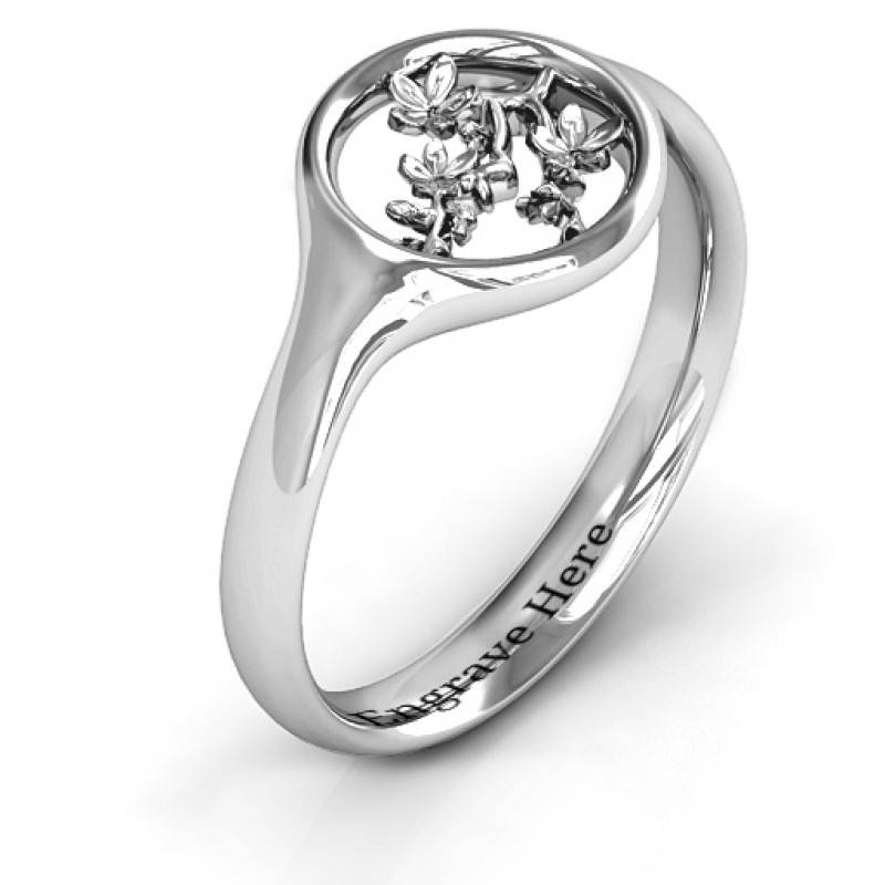 Full Circle Cherry Blossom Ring Detail Full Circle Cherry Blossom Ring product detail view