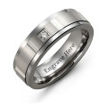 Gemstone ring with rope detailing