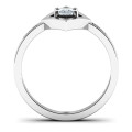 Glam Diamond Ring with a single accent stone