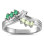 Grooved Collage 3-8 Stones Ring