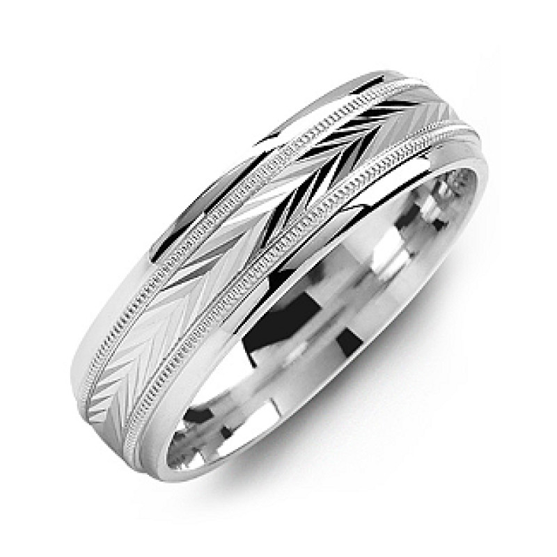 Harvest of Love Milgrain Men's Ring Harvest of Love milgrain men's engraved ring