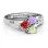Heart Cluster Ring with Accents