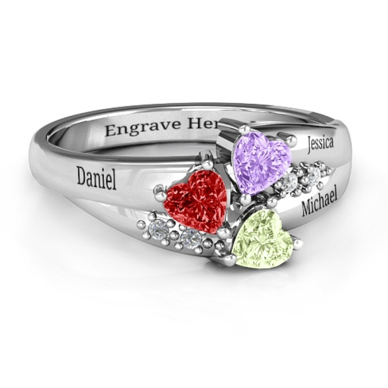 Heart Cluster Ring with Accents Heart cluster ring with accent stones