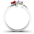 Heart Cluster Ring with Accents - View 4 Heart cluster ring with accent stones, alternate view