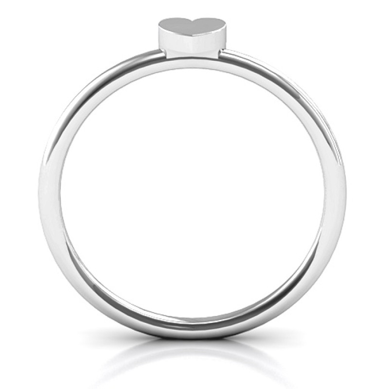 Heart Stackr Ring for stacking with Initial and Stone rings
