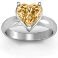 Heart stone double gallery setting ring product view