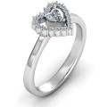 Heart in Heart Halo Ring product view