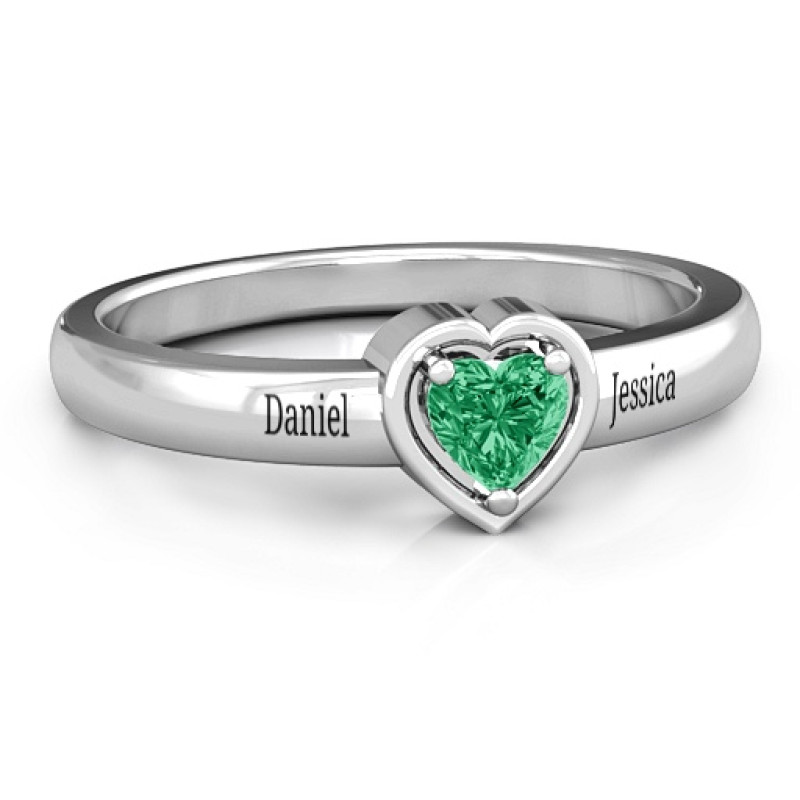 Heart in a Heart Ring with heart-cut centre stone