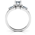 Hearts and Stones Solitaire Ring product view