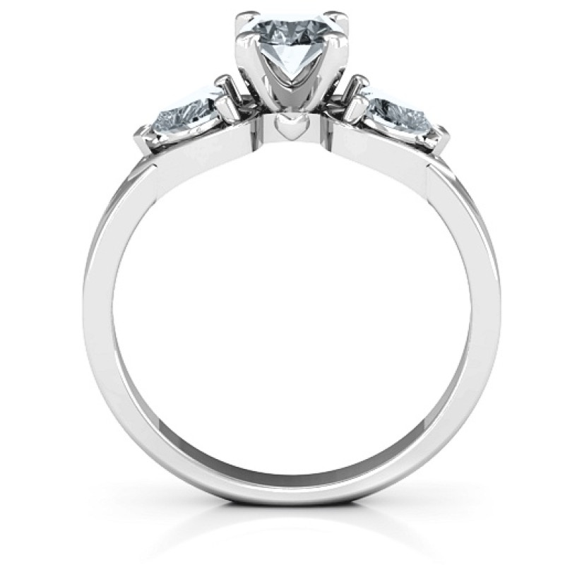 Hearts and Stones Solitaire Ring product view