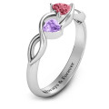 Heavenly Hearts Ring with Heart Gemstones Heavenly Hearts ring with heart gemstones, alternate product view