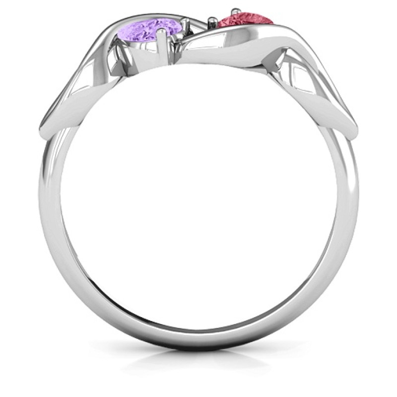 Heavenly Hearts Ring with Heart Gemstones Heavenly Hearts ring with heart gemstones, ring detail view