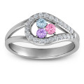 Illuminating Accents Ring Illuminating Accents Ring with three round centre stones and a looped accent band