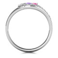 Illuminating Accents Ring Illuminating Accents Ring with three round centre stones and a looped accent band