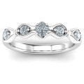Infinite Wave Princess Cut Centre Stone Ring Infinite Wave ring with princess-cut centre stone and side stones