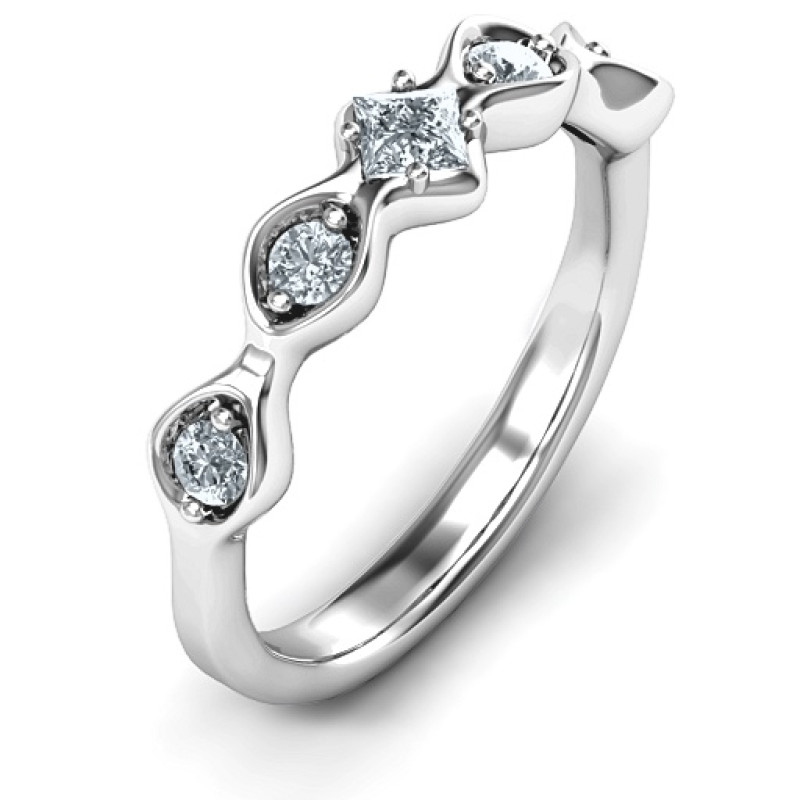 Infinite Wave Personalised Ring Infinite Wave personalised ring with centre stone and side stones