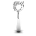 Infinity Ahava Ring with Hebrew Ahava love motif and two round stones