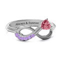 Infinity In Love Ring with Accents