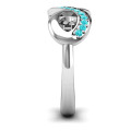 Infinity Ring with Single Accent Row - View 5 Infinity ring with a single row of accent stones