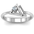 Interlocked Triangle Geometric Ring Interlocked triangle geometric ring with round stone setting