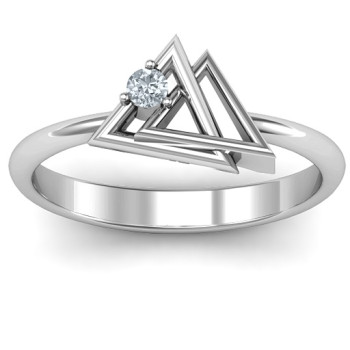 Interlocked Triangle Geometric Ring Interlocked Triangle Geometric Ring