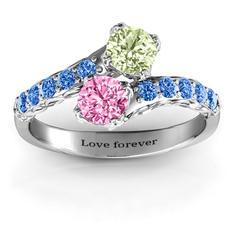 Intricate Infinity Two Stone Ring product view