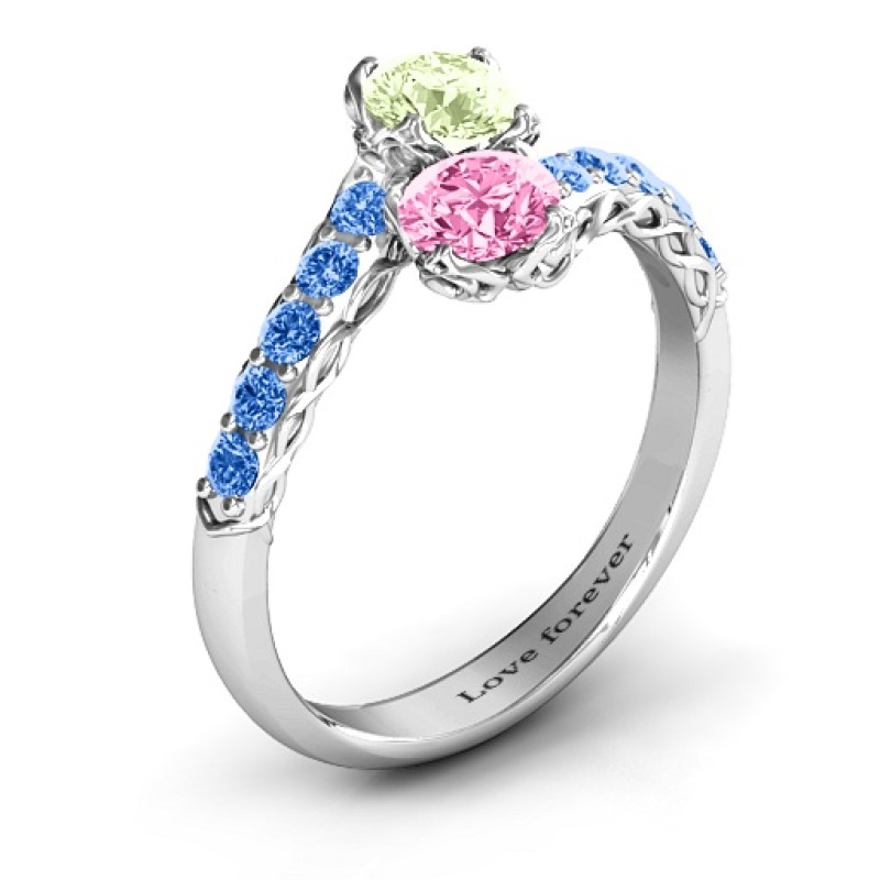 Intricate Infinity Two Stone Ring product view