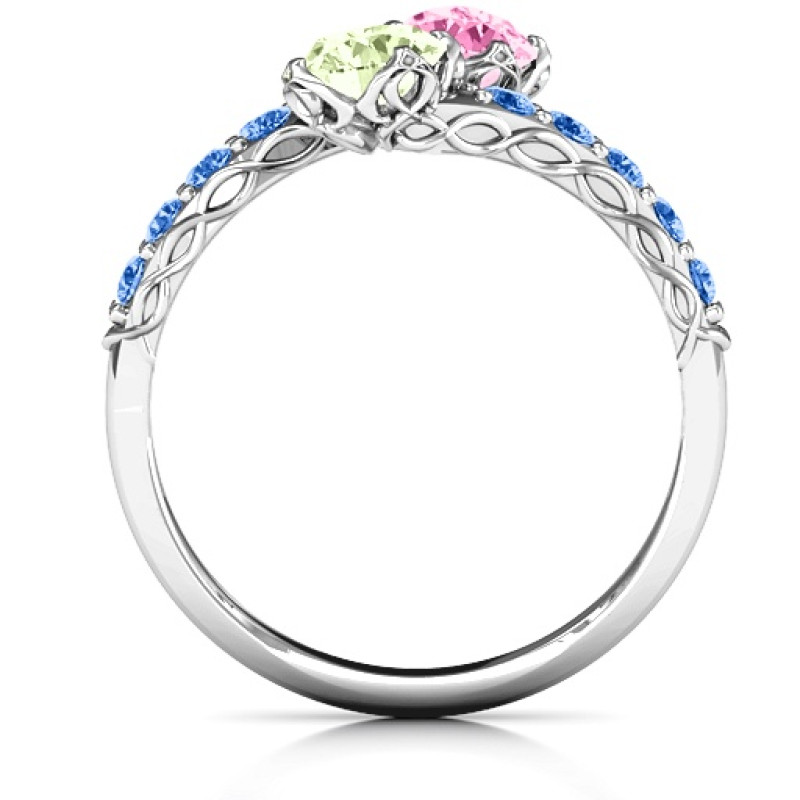 Intricate Infinity Two Stone Ring product view
