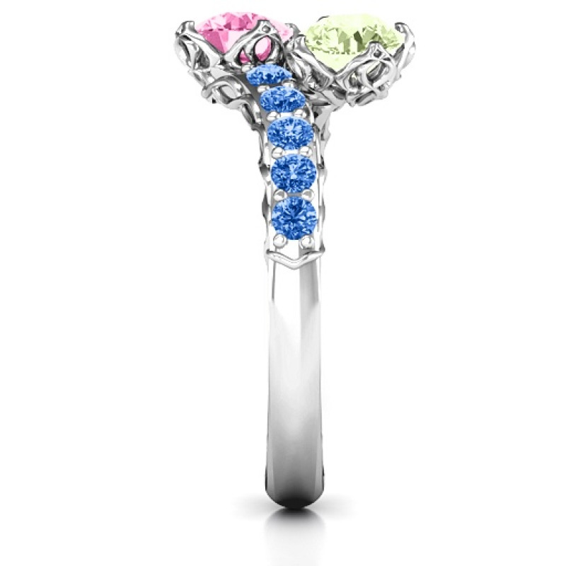 Intricate Infinity Two Stone Ring product view