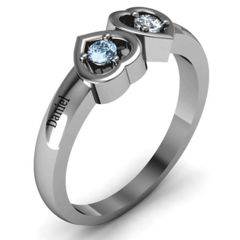 Inverted Kissing Hearts Ring Inverted Kissing Hearts Ring product image
