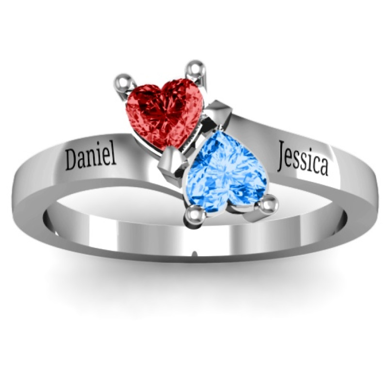 Inverted Twin Heart Ring Inverted Twin Heart Ring product image
