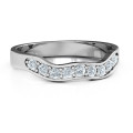 Jasmine Band Ring with round stones and baguette accents