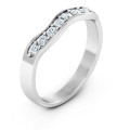 Jasmine Band Ring with round stones and baguette accents