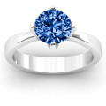 Large stone solitaire ring detail view