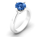 Large stone solitaire ring side view