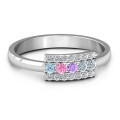 Layers Of Light Custom Engraved Ring Layers Of Light Ring with three layers of accent stones