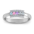 Layers Of Light Custom Engraved Ring Layers Of Light Ring with three layers of accent stones
