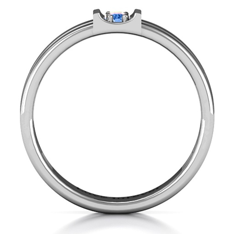 Layers of Love three-stone ring detail