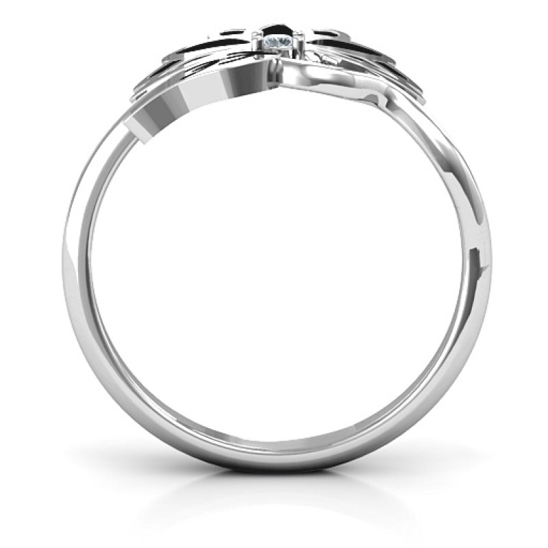 Leaves and Lotus Wrap Ring product view