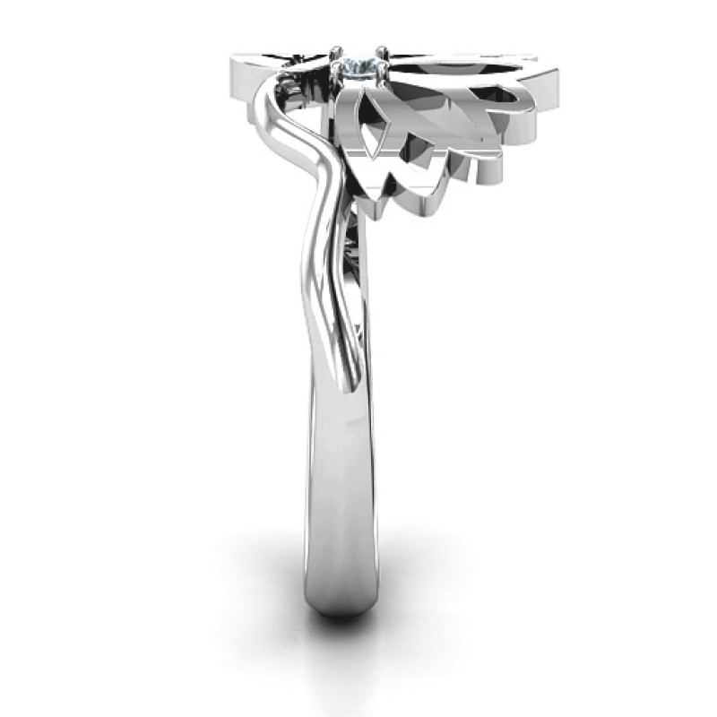 Leaves and Lotus Wrap Ring product view