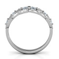 Leaves of Love six stone ring with leafy detailing