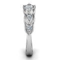 Leaves of Love six stone ring with leafy detailing