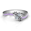 Light Up My Life Ring with two main stones and accent stones
